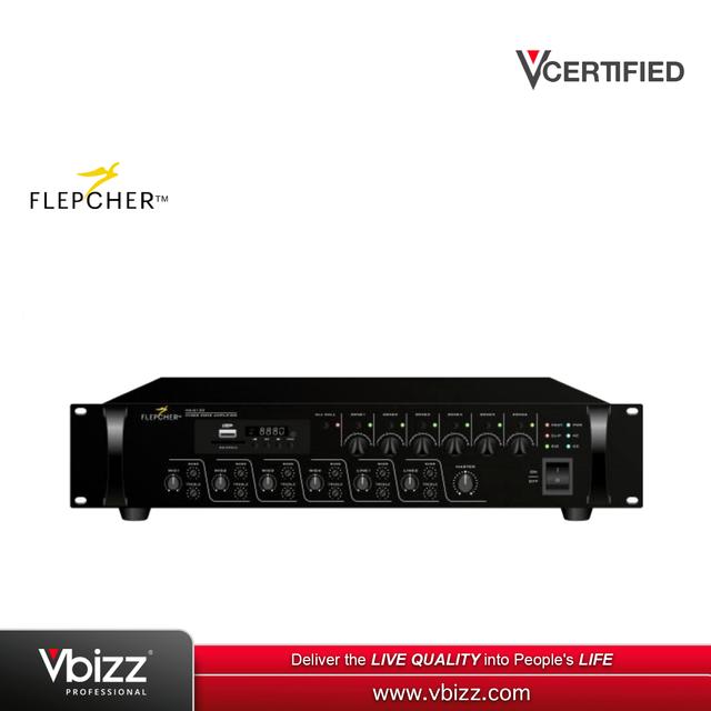 product-image-FLEPCHER MA-6120 120W 6 Zone Mixer amplifier with MP3, 4 Mic Input, 2 Input