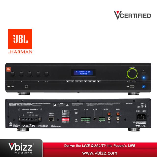 product-image-JBL VMA1240 Commercial Series 240W Bluetooth Mixing Amplifier (NVMA1240-0-UK)