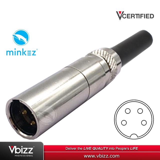 product-image-MINKEZ 4MINIXLRM 4 Pin Mini XLR Male Connector