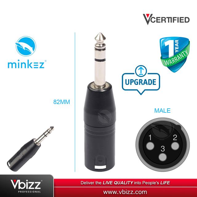 product-image-Minkez XLRM6TRS - B XLR Male to 6.35MM TRS Male Connector Adapter (Upgraded)