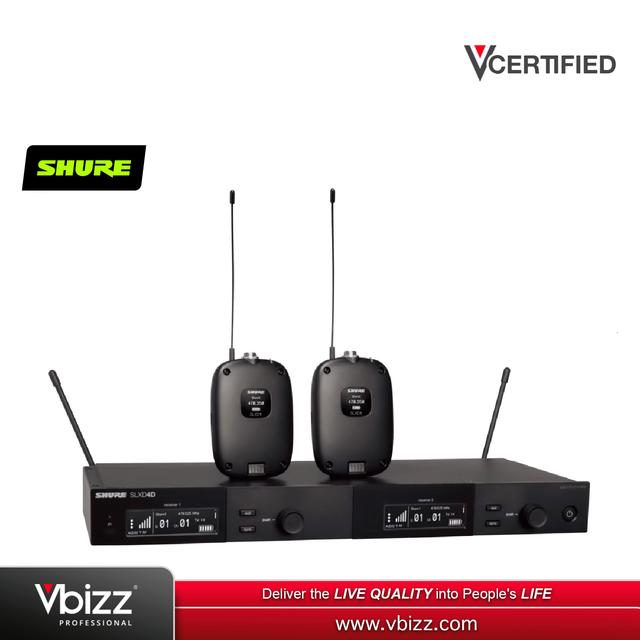 product-image-Shure SLXD14DA Dual Wireless System with two SLXD1 Bodypack Transmitters