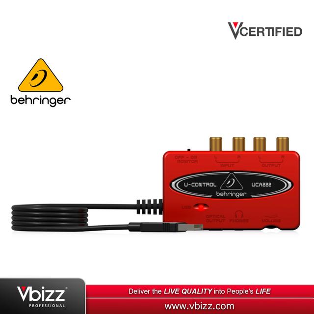 product-image-Behringer U Control UCA222 Ultra Low Latency 2 In 2 Out USB Audio Interface