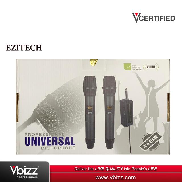 product-image-EZITECH WH-288 UHF Dual Handheld Wireless Microphone (WH288)