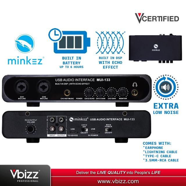 product-image-Minkez MUI-133 USB Audio Interface with Effect