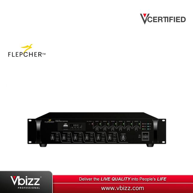 product-image-FLEPCHER MA-6240 240W 6 Zone Mixer amplifier with MP3, 4 Mic Input, 2 Input