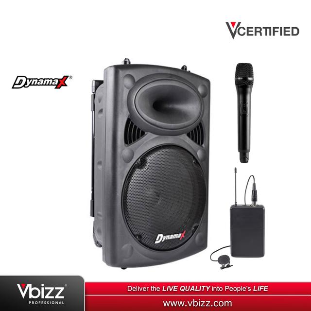 product-image-Dynamax PRO801CH 8" 150W Portable PA System with one Handheld Mic