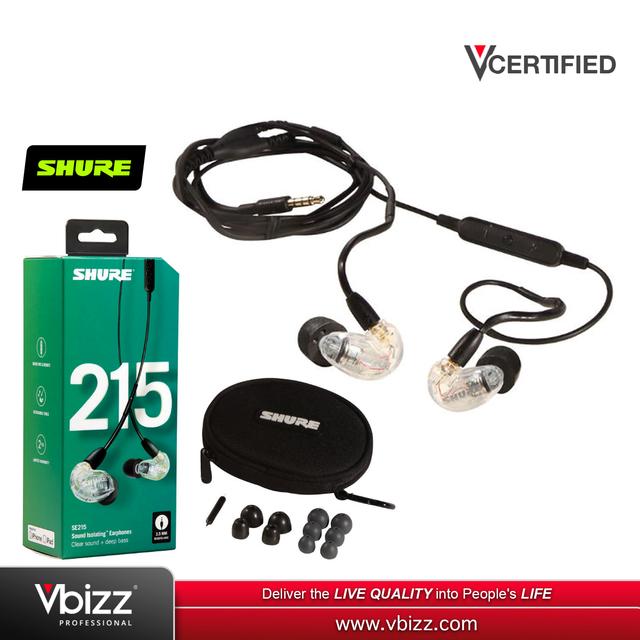 product-image-SHURE SE215-CL-UNI-A Sound-Isolating In Ear Stereo Earphone (Clear)