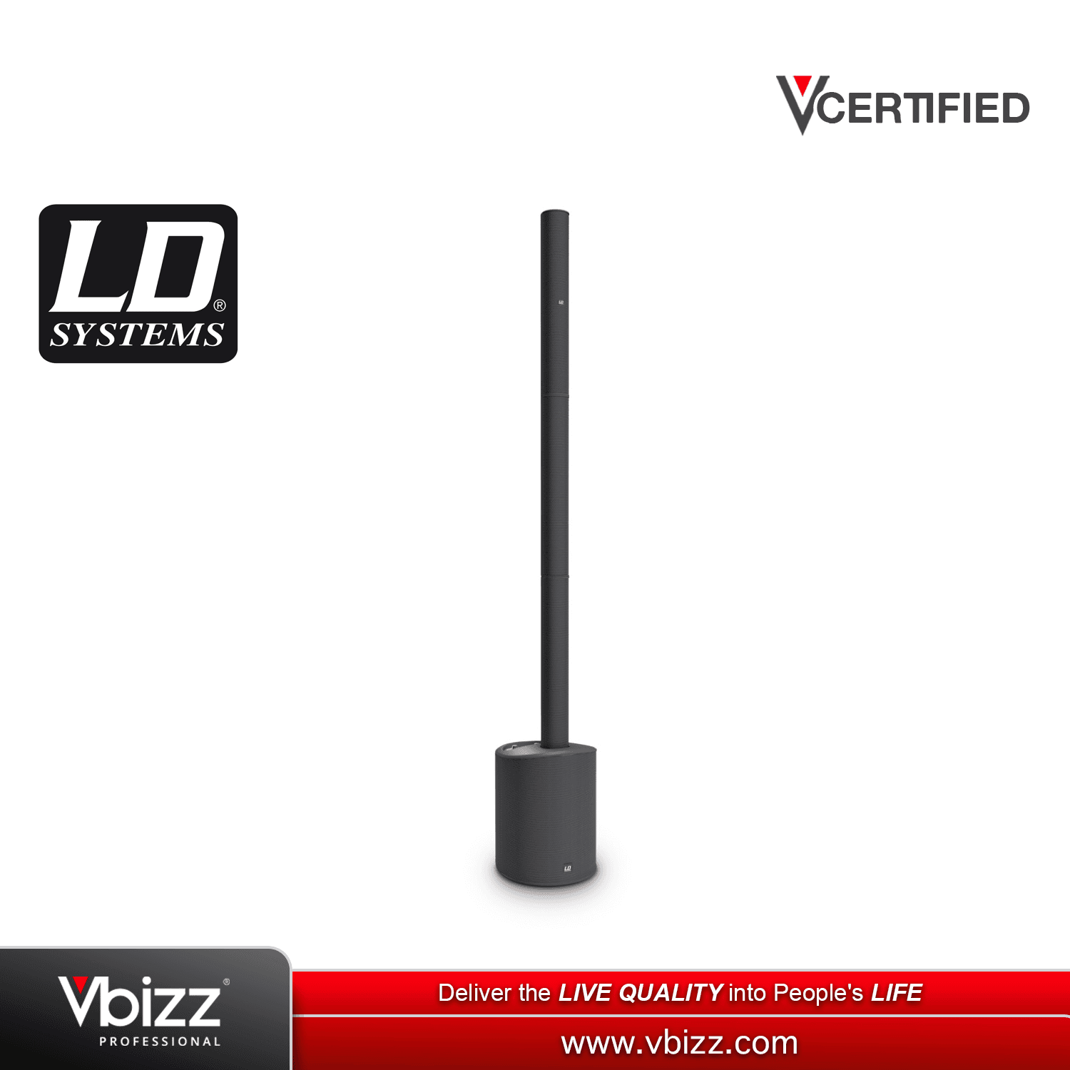 LD SYSTEM MAUI 5 Ultra Portable Column PA System with Mixer and Bluetooth